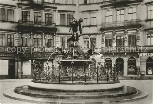 Dresden um 1900 Gaensediebbrunnen Ferdinandplatz Repro Kat. Dresden Elbe