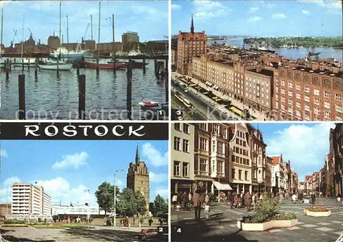 Rostock Mecklenburg Vorpommern Stadthafen Interhotel Warnow Kroepeliner Tor Lange Strasse Kroepeliner Strasse Kat. Rostock