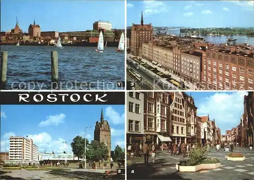 Rostock Mecklenburg Vorpommern Stadthafen Interhotel Warnow Kroepeliner Tor Lange Strasse Kroepeliner Strasse Kat. Rostock