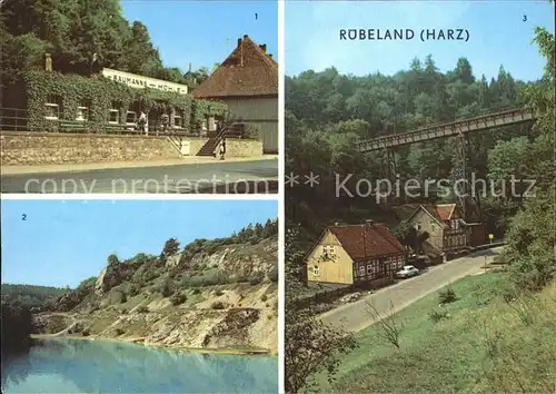 Ruebeland Harz Baumanns Hoehle Blauer See Kreuztalbruecke / Elbingerode Harz /Harz LKR
