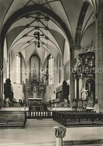 Wuerzburg Pfarrkirche St Burkhard Chor Kat. Wuerzburg