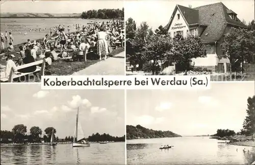 Werdau Sachsen Koberbachtalsperre Seehaus Kat. Werdau