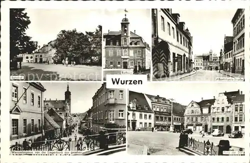 Wurzen Sachsen Rathaus Albert Kuntz Strasse Bahnhof  Kat. Wurzen