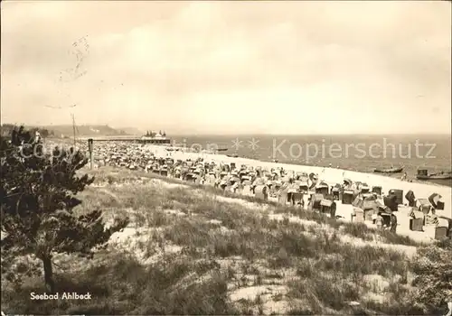 Ahlbeck Ostseebad Strand Kat. Heringsdorf Insel Usedom