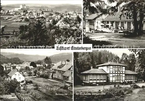 Finsterbergen Cafe Leinagrund HO Gaststaette Steigermuehle  Kat. Finsterbergen Thueringer Wald