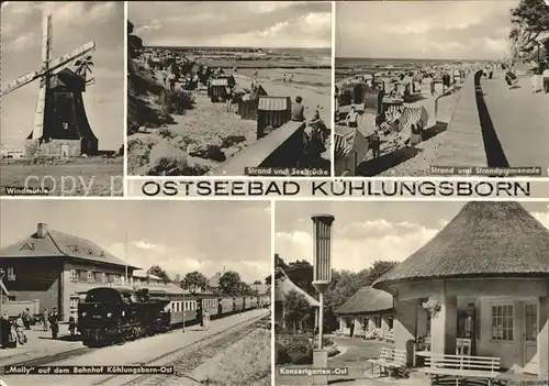 Kuehlungsborn Ostseebad Windmuehle Strand Seebruecke Molly Bahnhof  Kat. Kuehlungsborn