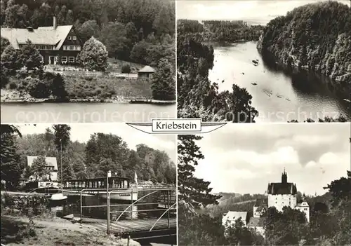 Kriebstein Faehre Schloss  Kat. Kriebstein