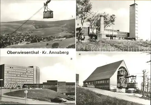 Oberwiesenthal Erzgebirge Fichtelberghaus FDGB Erholungsheim Am Fichtelberg Bergstation Fichtelbergseilschwebebahn  Kat. Oberwiesenthal