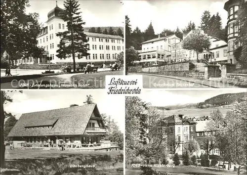 Friedrichroda Sanatorium Tannenhof FDGB Heim Klosterberg Heuberghaus  Kat. Friedrichroda