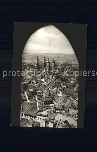 Naumburg Saale Blick von der Wenzelskirche Dom  Kat. Naumburg