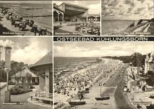 Kuehlungsborn Ostseebad Strand Seebruecke Konzertgarten Strandpromenade  Kat. Kuehlungsborn