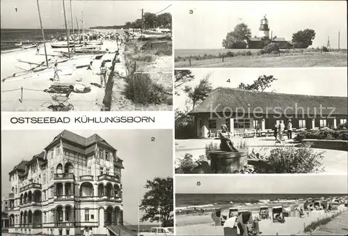 Kuehlungsborn Ostseebad Strand FDGB Erholungsheim Schloss am Meer Leuchtturm  Kat. Kuehlungsborn