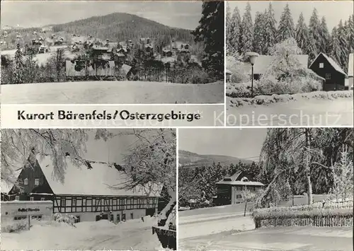 Baerenfels Erzgebirge Gasthof  Kat. Altenberg