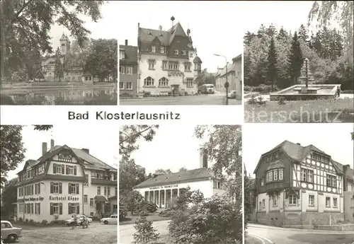 Bad Klosterlausnitz Kirche Rathaus Kurpark Kurhotel Koeppe  Kat. Bad Klosterlausnitz