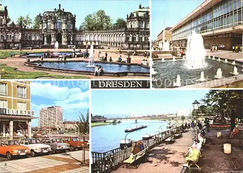 Dresden Zwinger Kulturpalast Pirnaischen Platz  Kat. Dresden Elbe