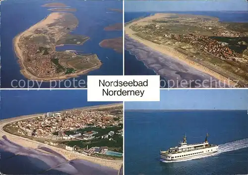 Norderney Nordseebad Faehre Fliegeraufnahme  Kat. Norderney