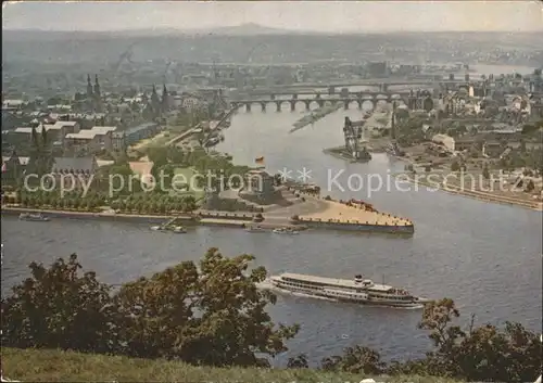 Koblenz Rhein Deutsches Eck Dampfer  Kat. Koblenz