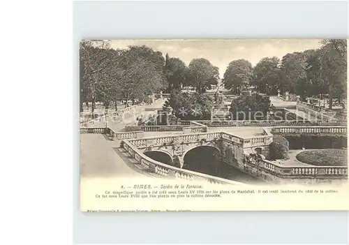 Nimes Jardin de la Fontaine Kat. Nimes