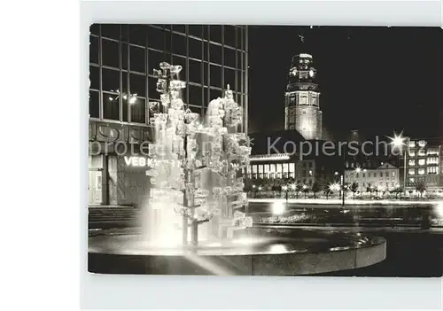 Dresden Glasbrunnen am Pirnaischen Platz Rathaus Kat. Dresden Elbe