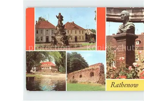 Rathenow Dunker Denkmal Stadtmauer Kat. Rathenow