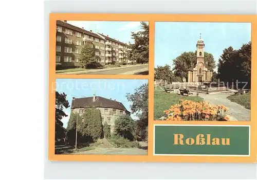 Rosslau Elbe Burg Mitschurinstrasse Schillerplatz Kat. Dessau Rosslau