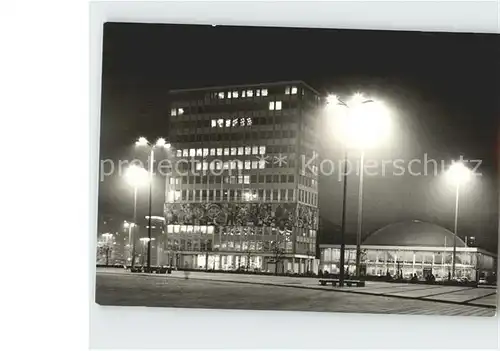 Berlin Haus des Lehrers Kongresshalle bei Nacht Kat. Berlin