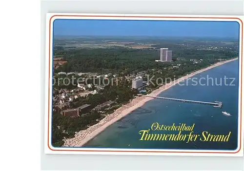 Timmendorfer Strand Fliegeraufnahme mit Strand Kat. Timmendorfer Strand