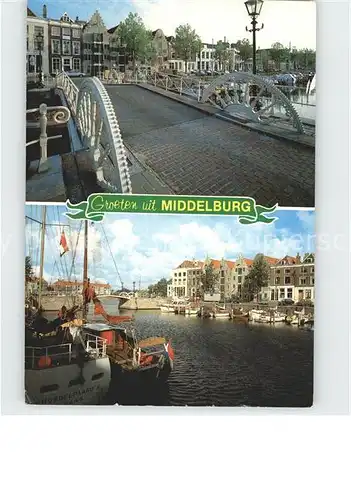 Middelburg Zeeland Hafen und Bruecke Kat. Middelburg