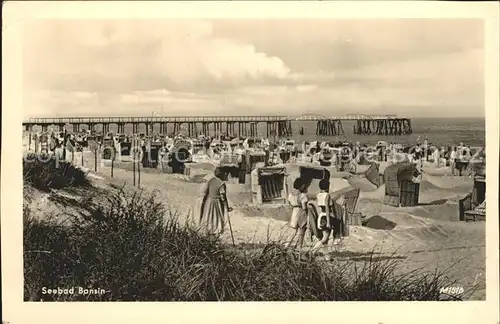 Bansin Ostseebad Strand Seebruecke Kat. Heringsdorf