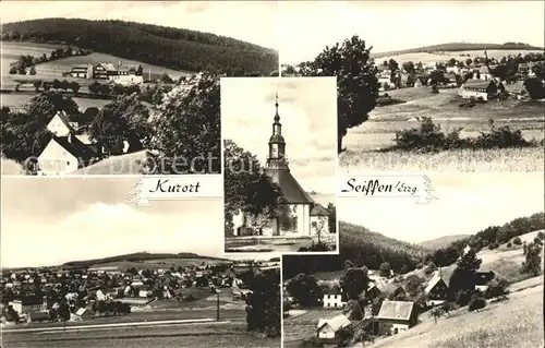 Seiffen Erzgebirge Teilansichten Kirche Kat. Kurort Seiffen Erzgebirge