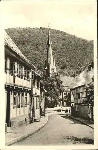 Ilfeld Suedharz Obertor mit Kirche Kat. Ilfeld Suedharz