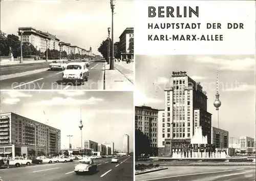 Berlin Karl Marxx Allee Fernsehturm Kat. Berlin