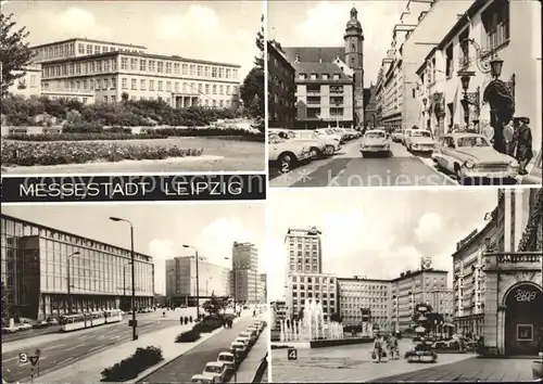 Leipzig Dt Hochschule fuer Koerperkultur Burgstr Postamt Karl Marx Platz Rossplatz Kat. Leipzig