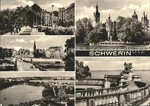 Schwerin Mecklenburg Anlagen am Pfaffenteich Alter Garten Dom Pfaffenteich Ziegelsee Schloss Schweriner See Kat. Schwerin