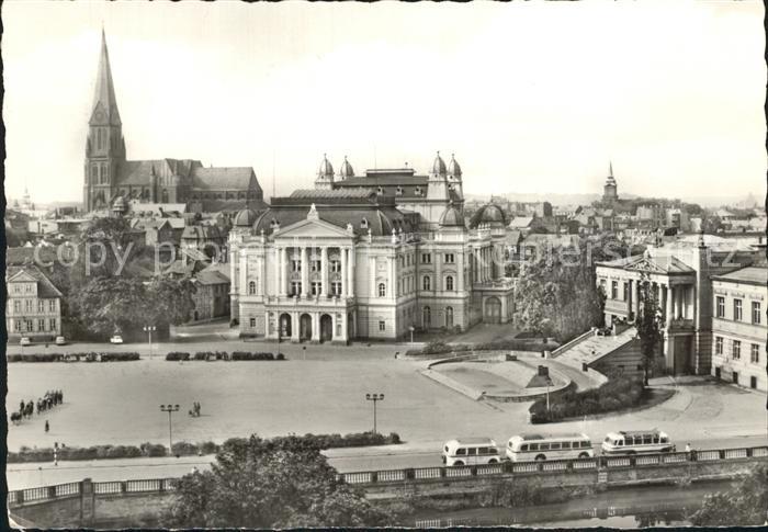 Schwerin Mecklenburg Alter Garten Staatstheater Museum Und Dom Kat