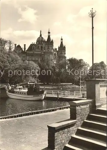 Schwerin Mecklenburg Schloss Bootsanlegestelle Kat. Schwerin