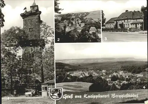 Berggiesshuebel Aussichtsturm Kirchberg Clubhaus Kneippkurort Kat. Bad Gottleuba Berggiesshuebel
