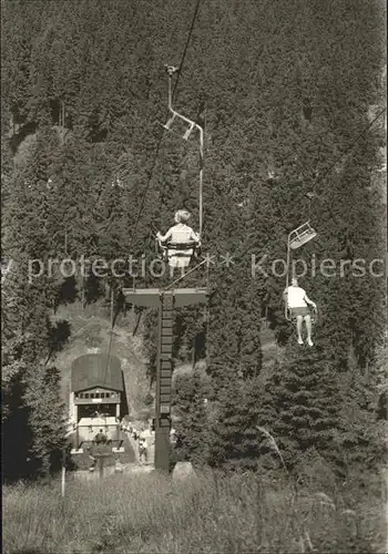 Oberhof Thueringen Schanze am Rennsteig Sessellift Kat. Oberhof Thueringen