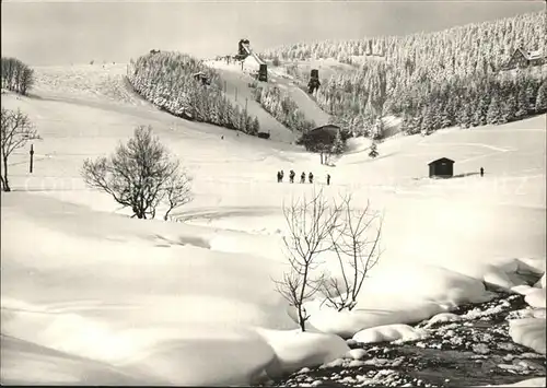 Oberwiesenthal Erzgebirge Sprungschanze Kat. Oberwiesenthal