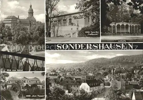 Sondershausen Thueringen Schloss HOG Tanzbar Treffpunkt Lohhalle HOG Zum Possen Total Kat. Sondershausen