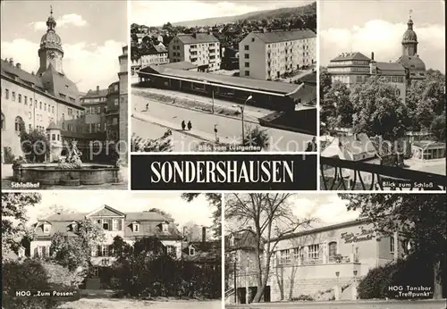 Sondershausen Thueringen Schlosshof Lustgarten HOG Zum Possen HOG Tanzbar Treffpunkt Kat. Sondershausen