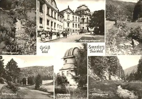 Sonneberg Thueringen Roethengrund Spielzeugmuseum Sternwarte Kat. Sonneberg