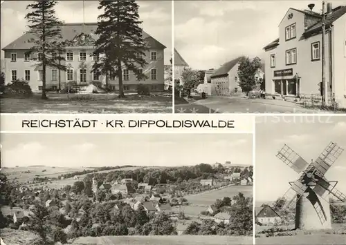 Reichstaedt Dippoldiswalde Teilansichten Panorama Windmuehle Kat. Dippoldiswalde
