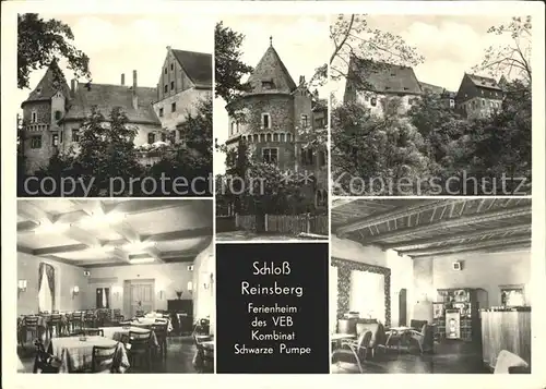 Reinsberg Freiberg Schloss Reinsberg Ferienheim Schwarze Pumpe Speisesaal Kaminzimmer Kat. Reinsberg Freiberg