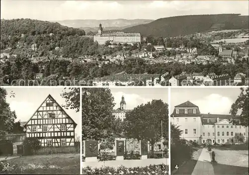 Rudolstadt Stadt und Schloss Museum Thuer Bauernhaeuser Wilh Pieck Platz Schloss Ludwigsburg Kat. Rudolstadt