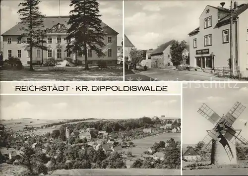 Reichstaedt Dippoldiswalde Rathaus Total Dorfpartie Muehle Kat. Dippoldiswalde