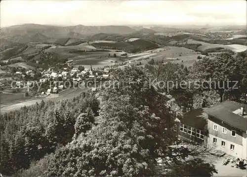 Saupsdorf Berggasthaus Wachberg Panorama Kat. Kirnitzschtal