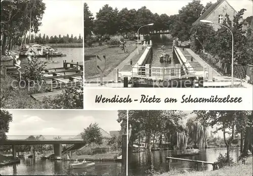 Wendisch Rietz Bootsliegeplatz Schleuse Bruecke Kat. Wendisch Rietz