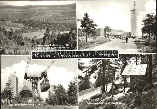 Oberwiesenthal Erzgebirge Fichtelbergblick Fichtelberghaus Schwebebahn Eckbauerhuette Kat. Oberwiesenthal