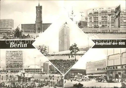 Berlin Rathaus Neptunbrunnen Leninplatz Interhotel Stadt Berlin Alexanderplatz Warenhaus Centrum Kat. Berlin